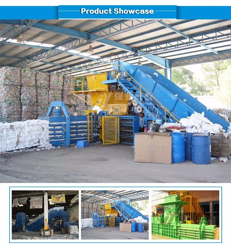 Horizontal Waste Paper Carboard Newspaper Packing Baling Baler