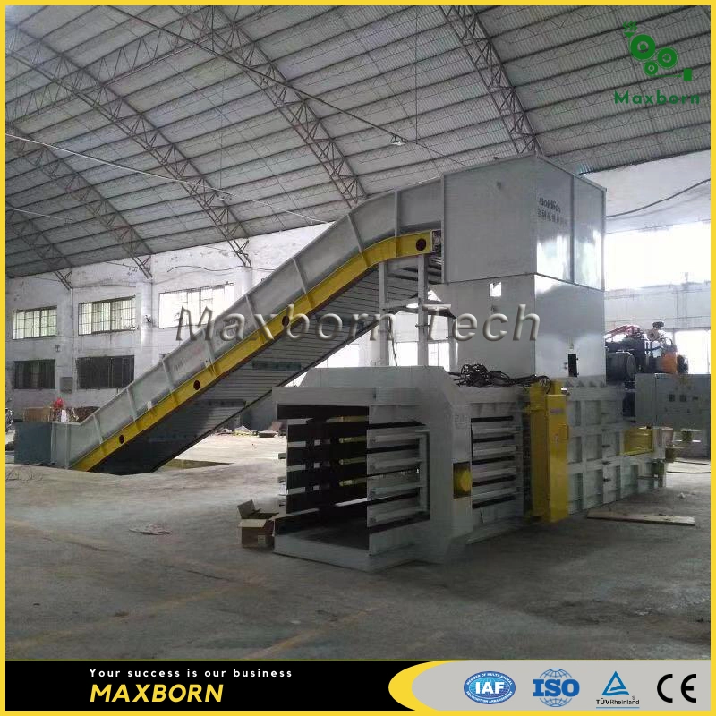 Maxborn Automatic Dual RAM Horizontal Hydraulic Baling Machine/Plastic Bottle Baler for Cardboard Carton Plastic and Straw