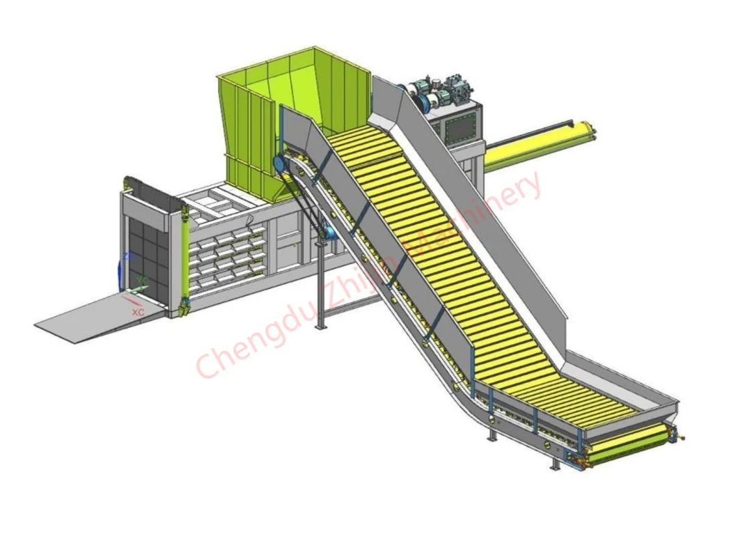 Cardboard Waste Paper Plastic Pet Bottle Aluminum Copper Scrap Steel Nonferrous Metal Pressing Banding Automatic Hydraulic Square Recycling Baling Machine Baler