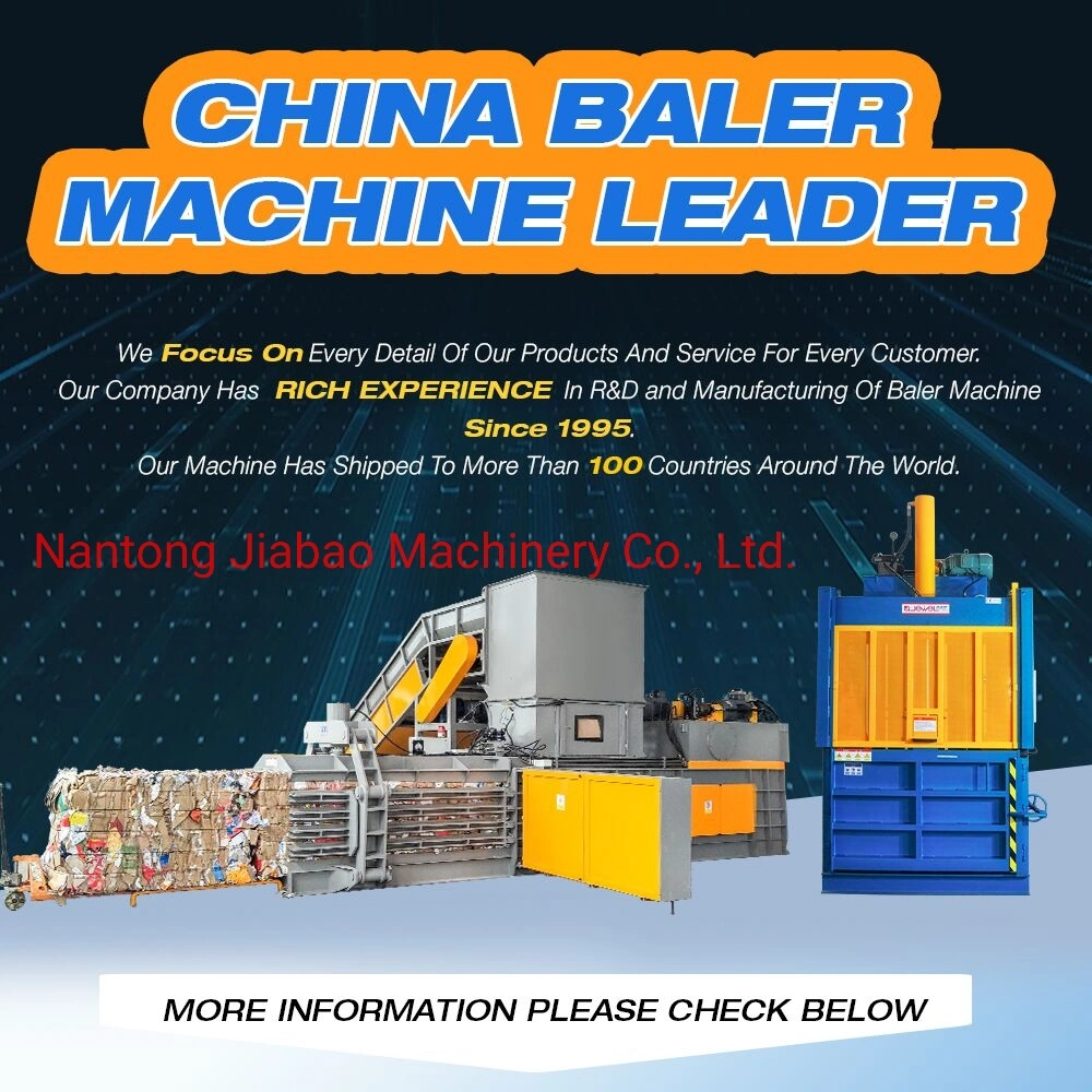 Jewel Brand Factory Supply Small Size Vertical Hydraulic Marine/Ship Garbage/Waste Paper/Waste Plastic Baler for Recycling