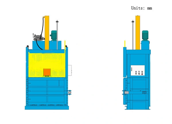 Medium Capacity Vertical Waste Tyre Baler