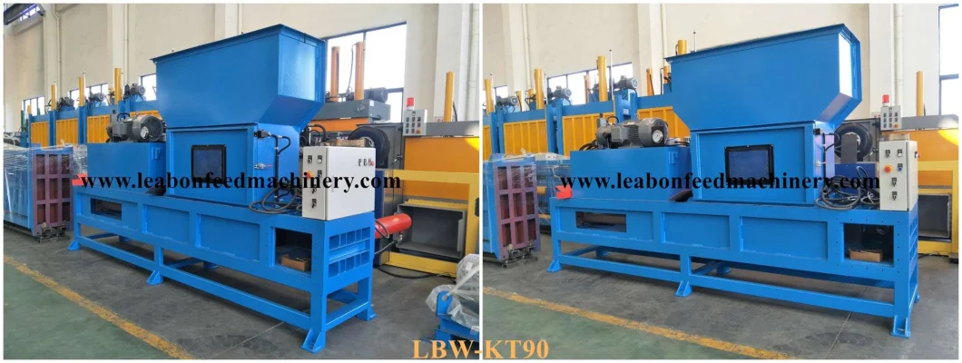 Leabon Rice Husk Baling Machine Wood Shaving Baler Bagging Machine