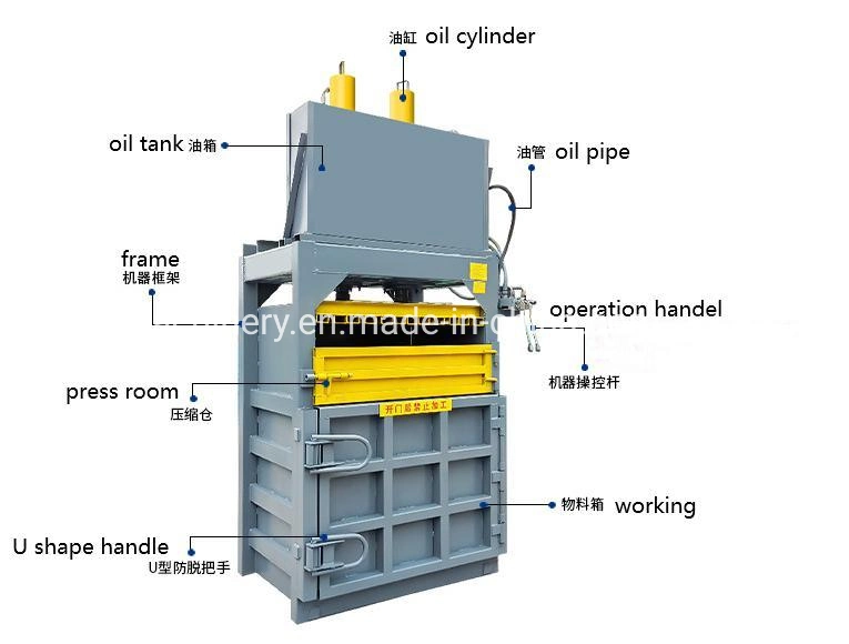 Vertical Hydraulic Textile Cotton Baler