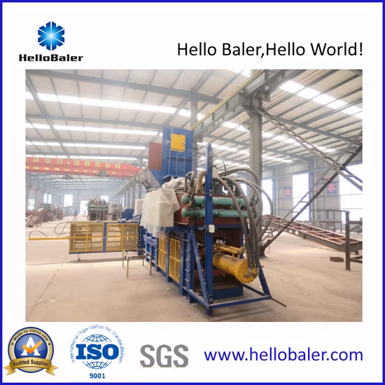 Presse à balles automatique/presse à balles hydraulique/presse à balles horizontales/presse à balles de recyclage pour Occ, déchets de carton, papier, plastique, bouteilles en PET, canettes, métal, paille, foin