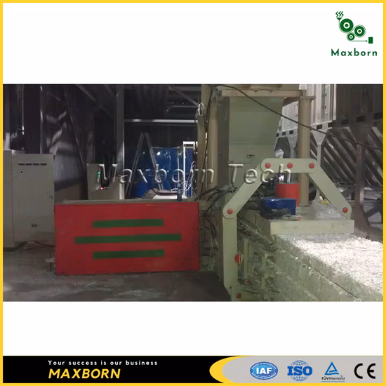 Presse à balles horizontale hydraulique double RAM automatique en carton pour presse à balles de déchets de papier avec système Cyclone pour le recyclage de l'usine de papier